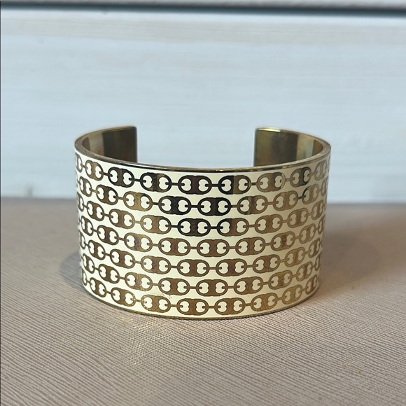 Tory Burch Jewelry - Tory Burch Gold Gemini Patterned Cuff Bracelet